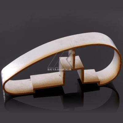 China Ajustable Aluminium Handrail Profiles OEM Customize Length Light Wood Grain Finish for sale