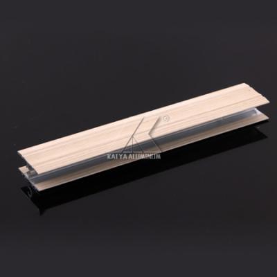 China Bright Wood Grain 6063 For Flexibly Cabinet/ Kitchen Aluminum Extrusted Profile for sale