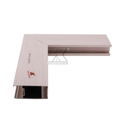 China Wood Grain Villas Aluminum Window Profiles 6061 T4 GB2008 for sale