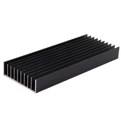 China Black Anodized Rectangular Cnc Aluminum Heat Sink Profiles for sale