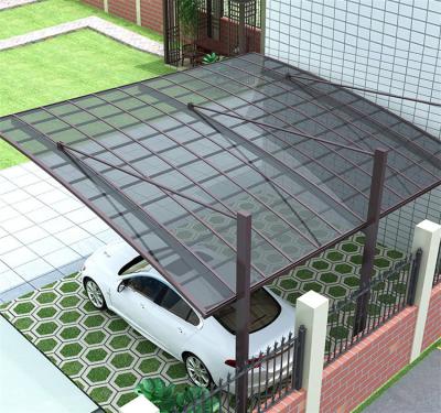 China 6063 T5 Outdoor Reinforced Aluminium Glass Canopy Powder Coating 4x4m for sale