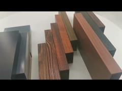 Horizontal Wood Grain Aluminium Tube Profiles For Garden Fencing Slats