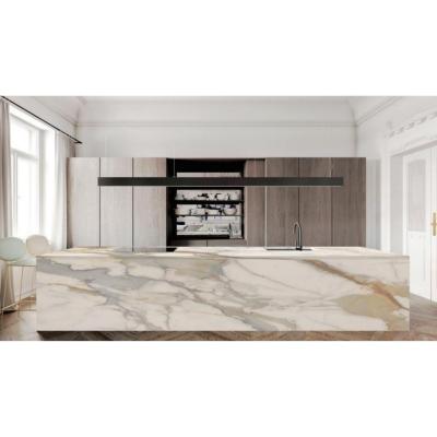 China Impressão a jato de tinta Marble Look Quartz Countertop 3200 * 1600mm Quartz Stone Marble Look à venda