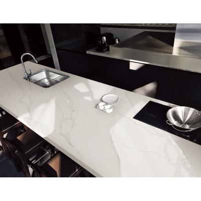 China 126''X63'' Quartz Overlay Countertops 30mm White Quartz Countertops for sale