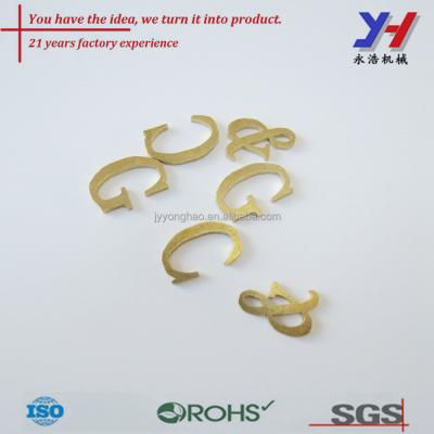 China Brass Laser Cutting China OEM Brass Font Letters Numbers for sale