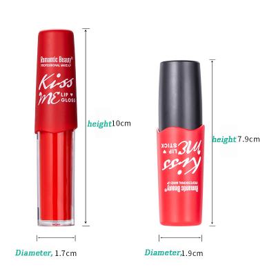 China Waterproof Coke Bottle Lipstick Liquid Lipstick Hot Selling Red Matte Set for sale