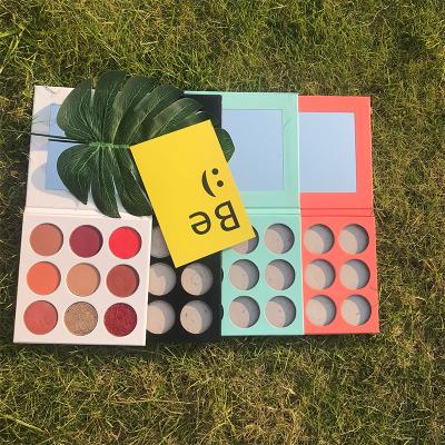 China Wholesale Cosmetic Difference Size Waterproof Custom No Logo Eyeshadow Cutout Private Label Eyeshadow Palette for sale