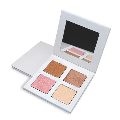 China Sunscreen 4 Color Glitter Vegan Highlighter Makeup Private Label Blush Highlighter Bar Palette for sale