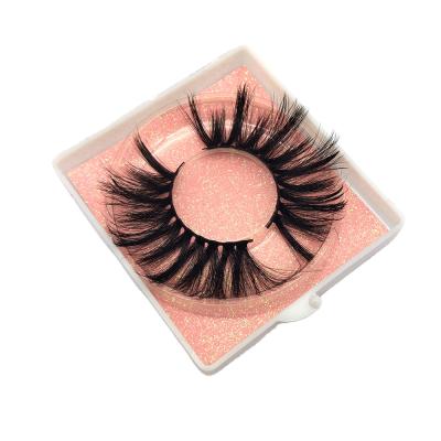 China Natural Soft Eyelash Create Your Own Brand Difference Size 25mm Natural Mink Eye 3D Luxury Silk Lashes for sale