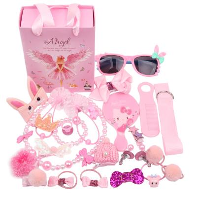 China Agriculture Factory direct 28pcs/Set Baby Kids Hair Accessories Sets Hairgrips Set Princess Cute Hair Clips Gift Mirror Hair Rings for sale