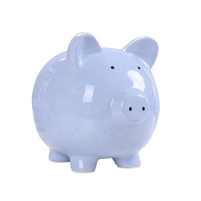 China Modern high quality hot sale handmade cartoon animal painting gifts coins cash souvenir ceramic rose piggy bank for sale