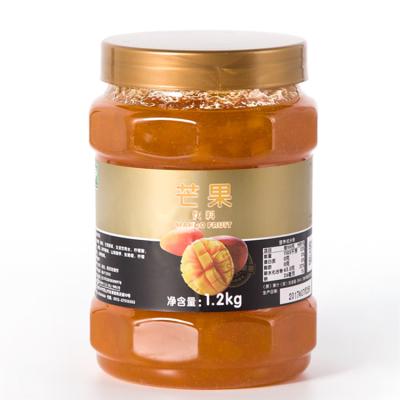 China Tea Drinks Concentrated Mango Tea Jam 1.2kg Flower Tea Jam Mango Pulp Jam Material for sale