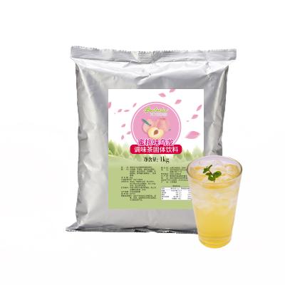 China Tea drinks honey peach flavor oolong tea milk tea powder raw material special solid powder 1kg package for sale