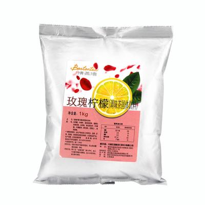 China Wholesale Instant Lemon Tea Rose Tea Restaurant Raw Material Lemon Flavored Fruit Instant Tea Powder for sale