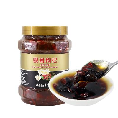 China Pure Natural Concentrated Tremella Wedding Vine Jam with Pulp Milk Tea Shop Jam Raw Materials for sale