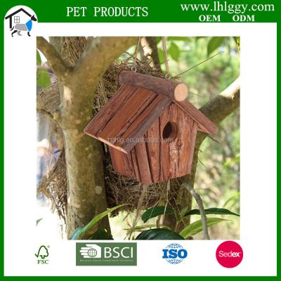 China Viable Cheap Natural Small Wooden Bird House for sale