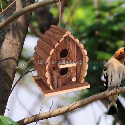 China Liguang Wooden Sustainable Hanging Natural Bird House /nest /aviary Factory Price for sale