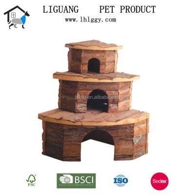 China 2017 new design natural sustainable mini hamster pet wooden house for rabbit hamster guinea pigs for sale for sale