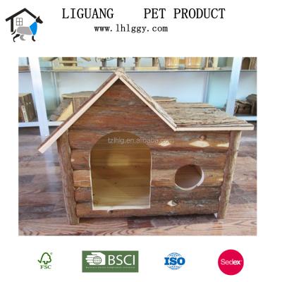 China Viable professional manufacturer sell natural solid wood waterproof large doghouse for sale