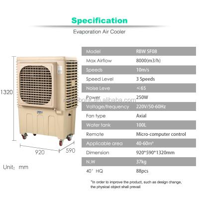 China Outdoor 3 Gears Copper Motor Price Industrial Good Air Cooler Fan for sale