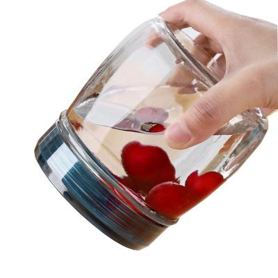 China Large 1000ml Pumpkin Jar Luxury High End Glass Kitchen Household Sealed Jar Coffee Bean Tea Sugar Paste Glass Storage for sale