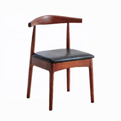 China Modern High Quality Leather Upholstered Solid Wood Frame Dining Chair Home Furniture for sale