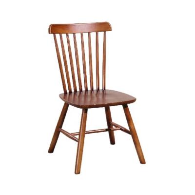 China Modern solid wood customizable color high back simple antique design dining office cafe restaurant windsor dining chair for sale