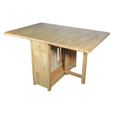 China Wholesale Kitchen Furniture Solid Wood Wooden Folding Dining Table Set for sale