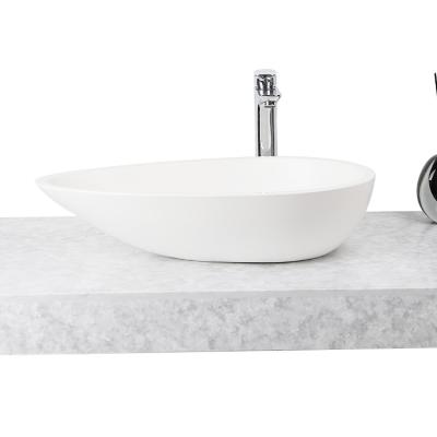 China EUROPEAN Yucci Soft & Smooth Countertop Basin Acrylic Stone Resin Art Wash Basin For Washroom for sale