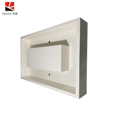 China Modern Single Mount Acrylic Stone Design School Bathroom Sink for sale