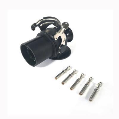 China Trailer Parts ISO7638 24v 5 Pin ABS Plug Male Plug Crimp Type Trailer Truck Trailer Plug Adapter ISO7638 for sale