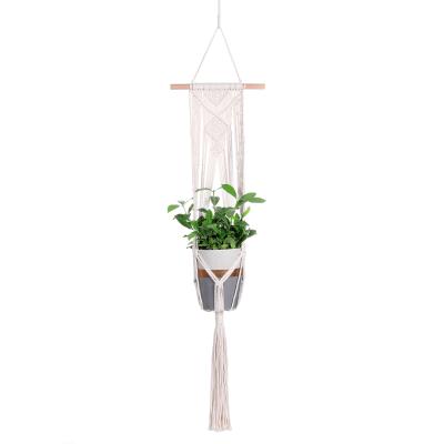 China Home Decoration Decor Plant Hanger Macrame Wall Hanging Shelf for sale