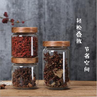 China Hot Selling Freshness Amazon Borosilicate Storage Jars Wholesale Empty Home Kitchen Storage Glass Canister With Bamboo Lid for sale