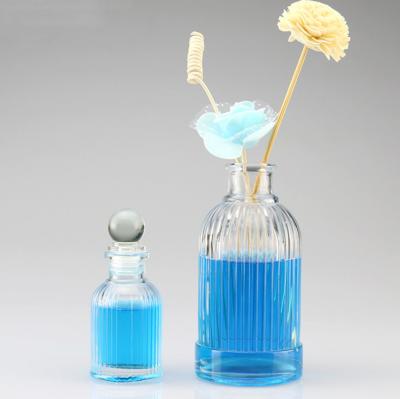 China Home Decoration Household No Fire Rod European Roman Glass Perfume Diffuser Empty Aromatherapy 200ml Bottle for sale