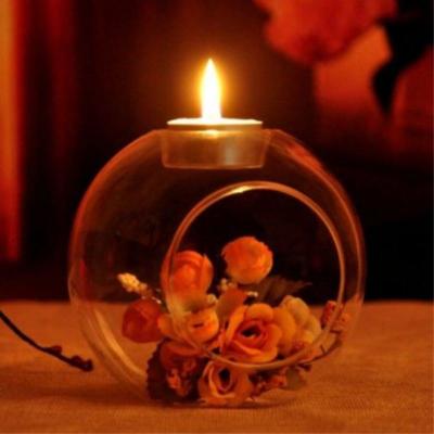 China Home Decor Elegant Luxury Heart-Shaped Jar Onyx Transparent Clear Crystal Glass Hanging Candle Holder Candle Holder for sale