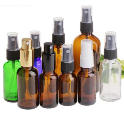 China Brown Cosmetic Tawny Spray Bottle Lotion Glass Press Bottle Glass Bottle 5ml-100ml for sale