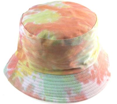 China 2021 Character Cotton Wholesale Fashion Multi Colors Tie Dye White Bucket Hat for sale