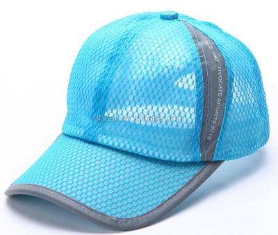 China JOINT Athelete Lightweight Breathable Mesh Reflective Stripes Sport Hat for sale