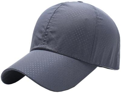 China JOINT Wholesale Soft Hole Microfiber Polyester Breathable Sports Running Hats And Caps for sale