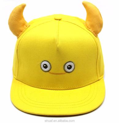 China Custom Character Fashion Cotton Embroidery Logo With Ears Kid Child Face Hat for sale