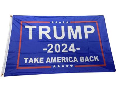 China 3*5FT 90*150CM Hanging American States USA Flag Printed Brass Grommets Take America Back Trump 2024 Flag for sale