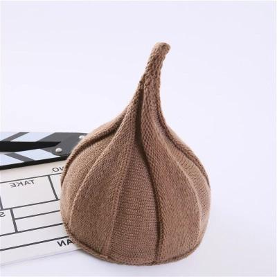 China Lovely JOINT Baby Children Flower Hat Twisting Knitted Warm Pointed Hat for sale