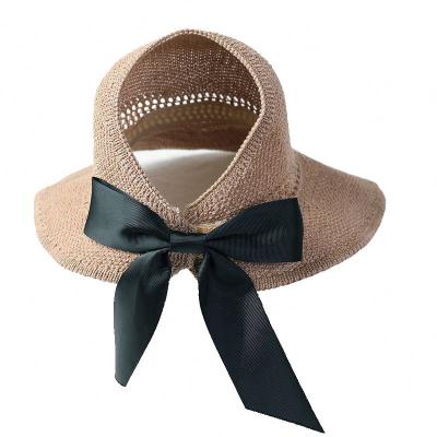 China Quality foldable women's summer character sun visor brim cotton polyester beach soft adjustable wide straw hat for sale