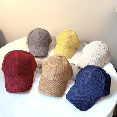 China JOINT Suede Men's Plaid Corduroy Women's Casual Daily Casual Baseball Cap Stylish Vintage Baseball Cap for sale