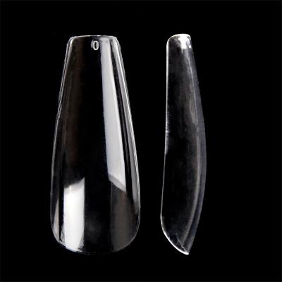 China Long Traceless Straight French Nails Extra Long Coffin Nail Tips Box 500pcs No Curve XXXL Custom Cover DIY Logo Clear Easy French XXL C for sale