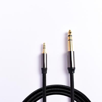 China Car 3.5mm to Dual 6.5mm Jack Audio Cable Adapter for sale