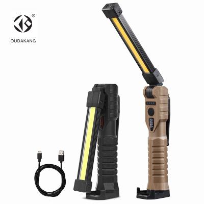 China Foldable Portable Multifunctional COB Lights with Handheld Rechargeable Led Flashlight Magnet Torch Light Lanterns Work Working Lamp for sale