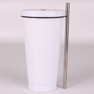 China Viable Custom Sublimation 17oz Straw Mug Wall Stainless Steel Coffee Travel Mug Vacuum Insulated Double Tumbler for sale