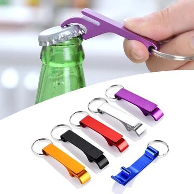 China Eco Friendly Portable Key Chain Beer Bottle/Can Openers Mini Pocket Aluminum Alloy 2 in 1 Wedding Party Favor Gifts for sale