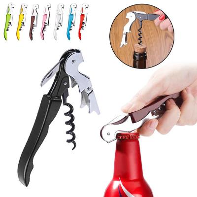 China Eco-Friendly 3 in 1 Multifunctional Stainless Steel Wine Corkscrew Seahorse Cutter Beer Bottle Opener for sale